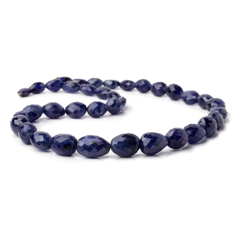 9x7-17x12mm Blue Sapphire Faceted Nugget Beads 18 inch 34 pieces AA - Beadsofcambay.com