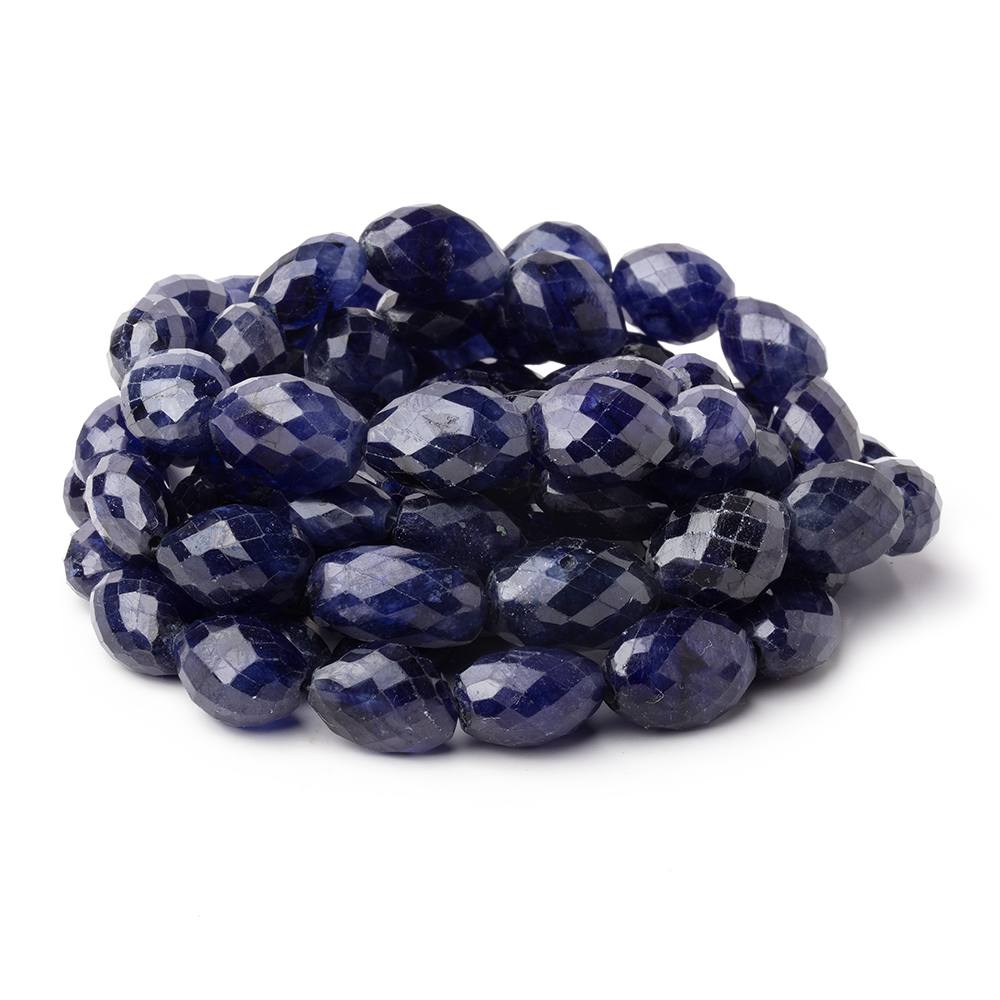 9x7-17x12mm Blue Sapphire Faceted Nugget Beads 18 inch 34 pieces AA - Beadsofcambay.com