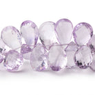 9x7-17x12mm Pink Amethyst Faceted Pear Beads 7 inch 48 pieces - Beadsofcambay.com