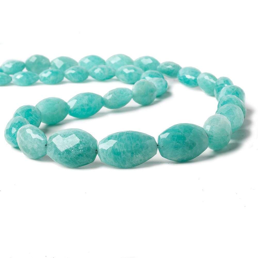 9x7-20x13mm Amazonite faceted oval beads 18 inch 33 pieces AA Grade - Beadsofcambay.com