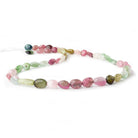 9x7-20x7mm Multi Color Tourmaline plain nugget beads 20 inch 46 pieces A - Beadsofcambay.com