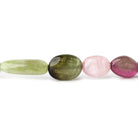 9x7-20x7mm Multi Color Tourmaline plain nugget beads 20 inch 46 pieces A - Beadsofcambay.com