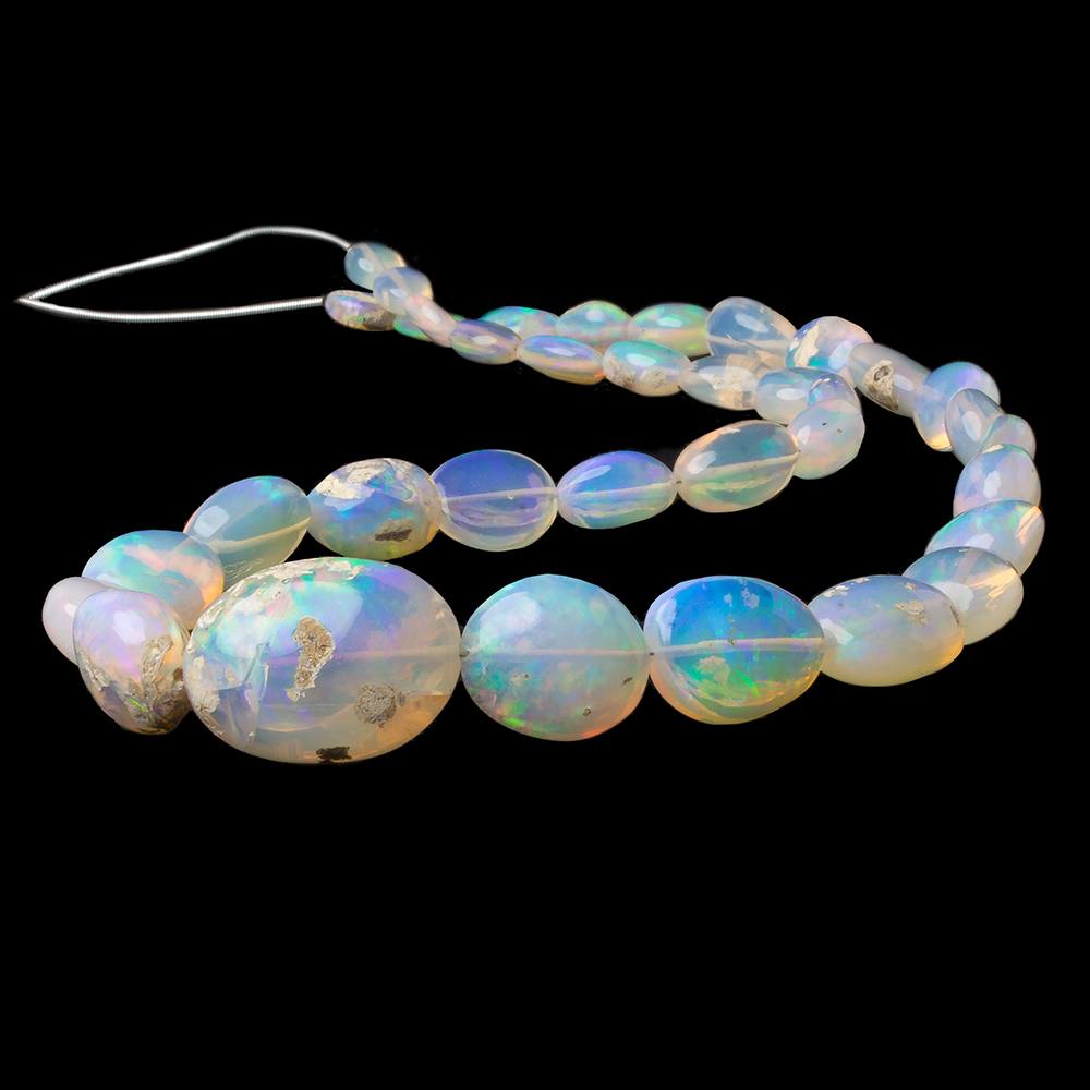 9x7-26x19mm Ethiopian Opal Straight Drill Plain Nuggets 19 inch 36 beads AA - Beadsofcambay.com