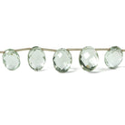 9x7mm-17x8mm Prasiolite Faceted Oval 16 pieces - Beadsofcambay.com