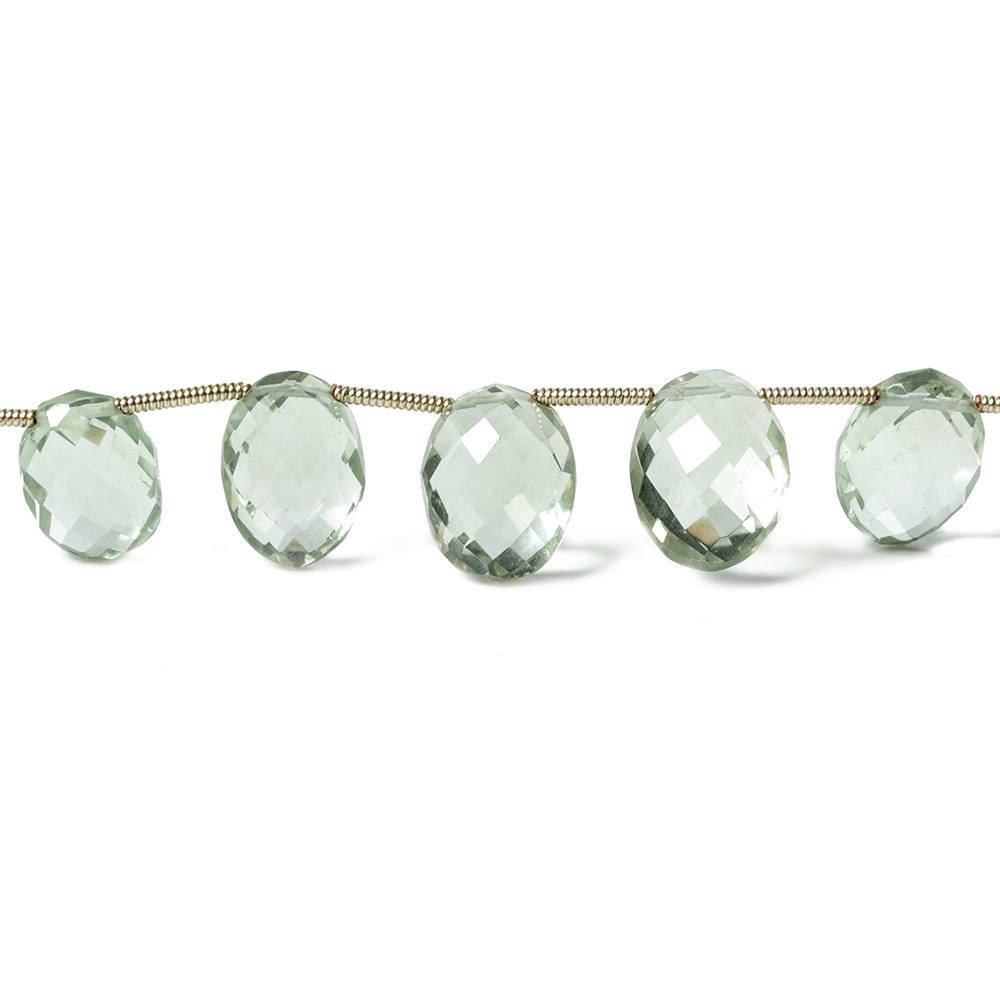 9x7mm-17x8mm Prasiolite Faceted Oval 16 pieces - Beadsofcambay.com