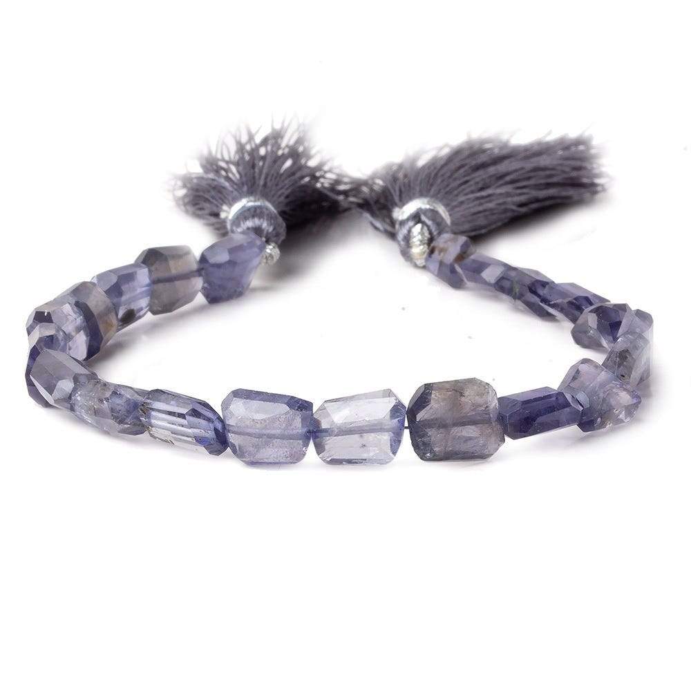 9x7mm Iolite Faceted Faceted Nuggets 8 inch 22 beads - Beadsofcambay.com
