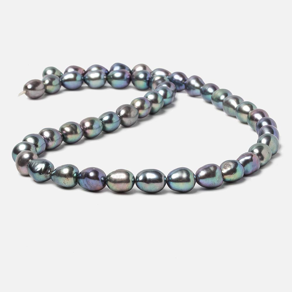 9x7mm Peacock straight drill Baroque Freshwater Pearls 16 inch 45 pieces AA - Beadsofcambay.com