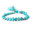 9x7mm Sleeping Beauty Turquoise Faceted Side Drill Ovals 8 inch 28 Beads - Beadsofcambay.com