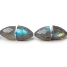 9x8-11x10mm Labradorite Faceted Cones 15.5 inch 34 beads AA 1mm drill hole - Beadsofcambay.com