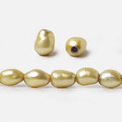 9x8-11x9mm Buttercup Yellow Large Hole Baroque Freshwater Pearls 15 inches 40 pieces - Beadsofcambay.com