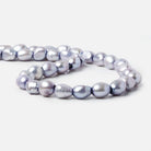 9x8-11x9mm Silver Violet Baroque 2.5mm large hole Pearls - Beadsofcambay.com