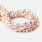 9-11mm Tri-Color Baroque Large Hole Baroque Pearls Set of 10 - Beadsofcambay.com