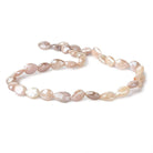 9x8-13x8mm Mystic Peach Moonstone faceted pears 14 inch 29 beads - Beadsofcambay.com