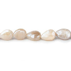 9x8-13x8mm Mystic Peach Moonstone faceted pears 14 inch 29 beads - Beadsofcambay.com
