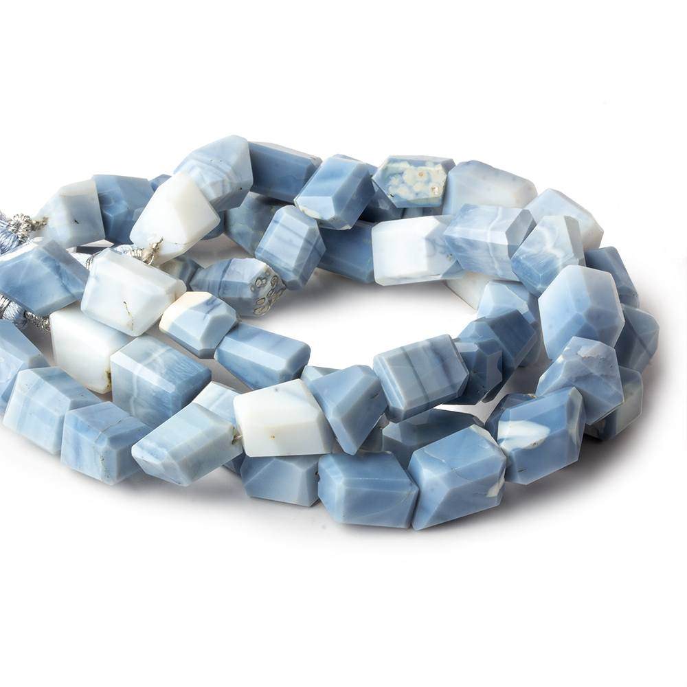 9x8-13x8mm Owyhee Denim Blue Opal faceted nugget beads 8 inch 16 pieces A - Beadsofcambay.com