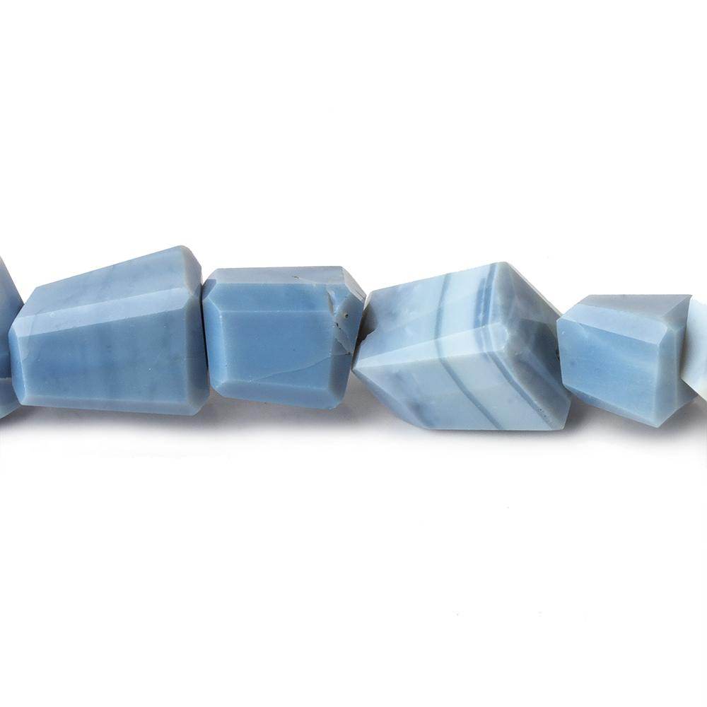 9x8-13x8mm Owyhee Denim Blue Opal faceted nugget beads 8 inch 16 pieces A - Beadsofcambay.com