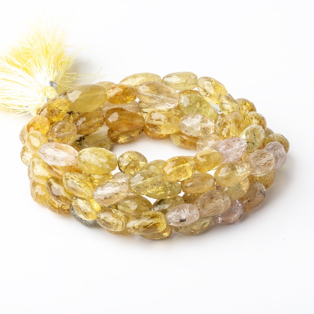 9x8-14x9mm Multi Beryl faceted nugget beads 15 inch 32 pieces - Beadsofcambay.com