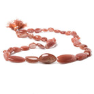 9x8-20x12mm Red Orange Feldspar plain nugget beads 18 inch 38 pieces - Beadsofcambay.com