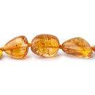 9x8-22x11mm Madeira Citrine Plain Nugget Beads 18 inch 33 pieces - Beadsofcambay.com