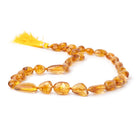 9x8-22x11mm Madeira Citrine Plain Nugget Beads 18 inch 33 pieces - Beadsofcambay.com