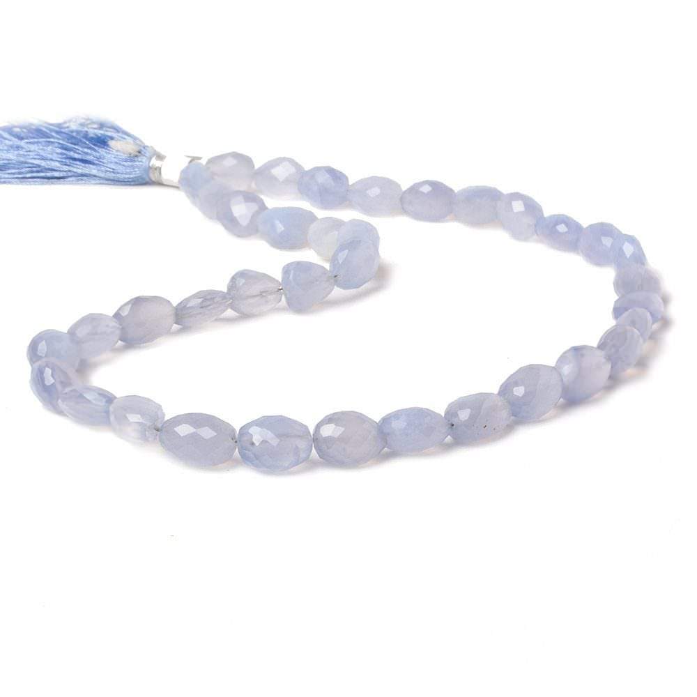 9x8x8-12x8x7mm Turkish Blue Chalcedony Faceted Nuggets 16 inch 37 beads - Beadsofcambay.com