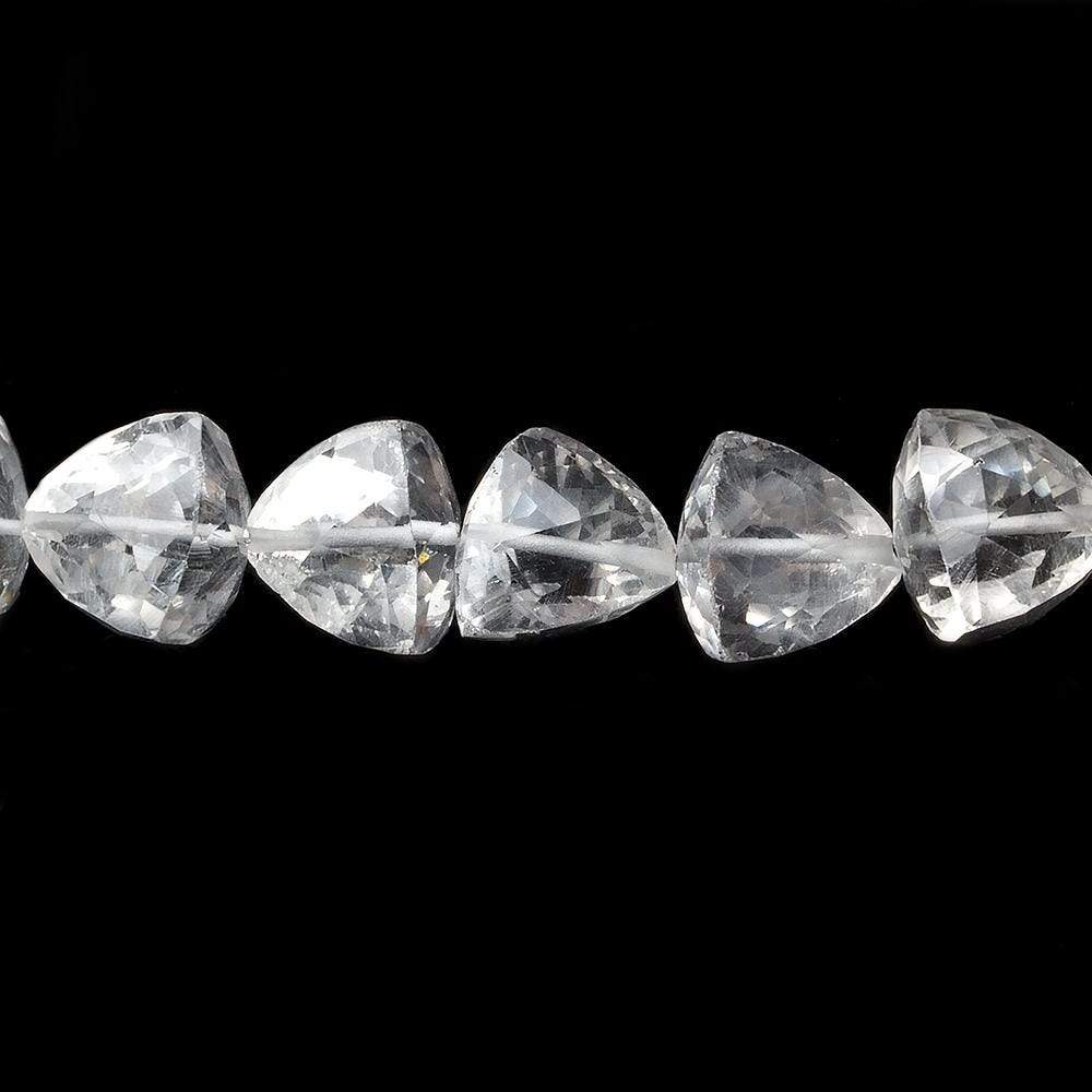 9x9-10x10m Crystal Quartz Straight Drill Trillions 15 inch 42 pieces AAA - Beadsofcambay.com