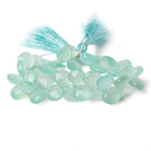 9x9-10x10mm Caribbean Green Chalcedony Faceted Hearts 8 inch 45 Beads - Beadsofcambay.com