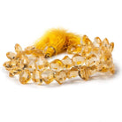 9x9-10x10mm Citrine Top Drilled Faceted Pillow Beads 8 inch 49 pieces AAA - Beadsofcambay.com