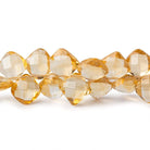 9x9-10x10mm Citrine Top Drilled Faceted Pillow Beads 8 inch 49 pieces AAA - Beadsofcambay.com