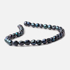 9x9-11x10mm Dark Peacock Baroque 2.5mm Large Hole Pearls 15 inch 38 pieces - Beadsofcambay.com