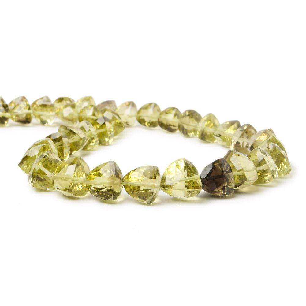 9x9-11x11mm Bi-colored Quartz Straight Drill Trillion 16 inch 41 pieces - Beadsofcambay.com