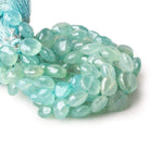 9x9-11x11mm Mystic Sea Green Chalcedony straight drilled faceted heart 8 inch 18 Beads - Beadsofcambay.com
