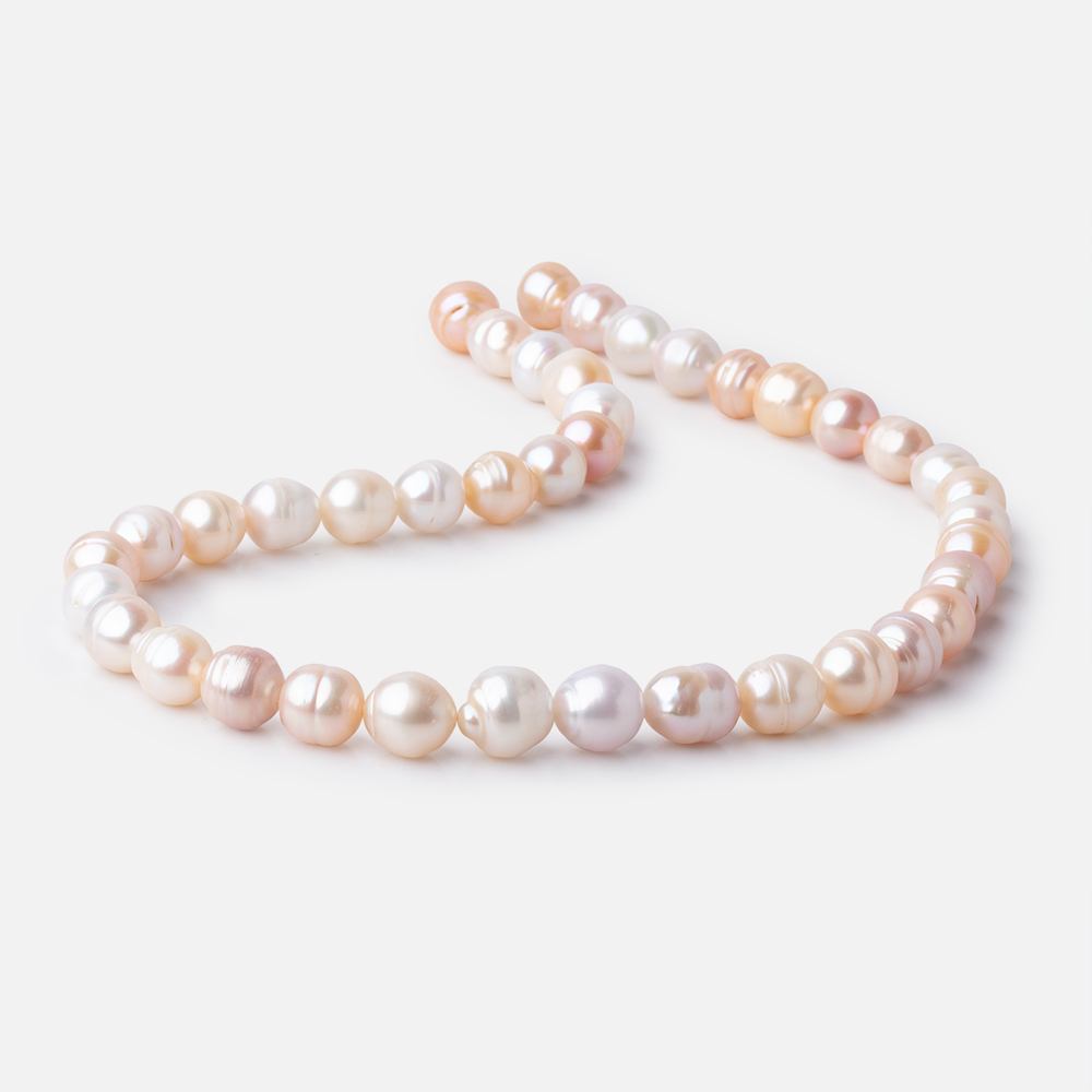 9x9-12x9mm Tri Color Baroque Freshwater Pearls 15.5 inch 35 Beads - Beadsofcambay.com