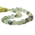 9x9-14x10mm Matte Prehnite tumbled plain nuggets 12 inch 23 beads AA - Beadsofcambay.com