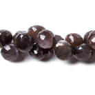 9x9.5mm Chocolate Moonstone Faceted Candy Kiss beads 8 inch 44 pcs - Beadsofcambay.com