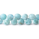 9x9mm Larimar Plain Heart Beads 7.5 inch 37 pieces AA - Beadsofcambay.com