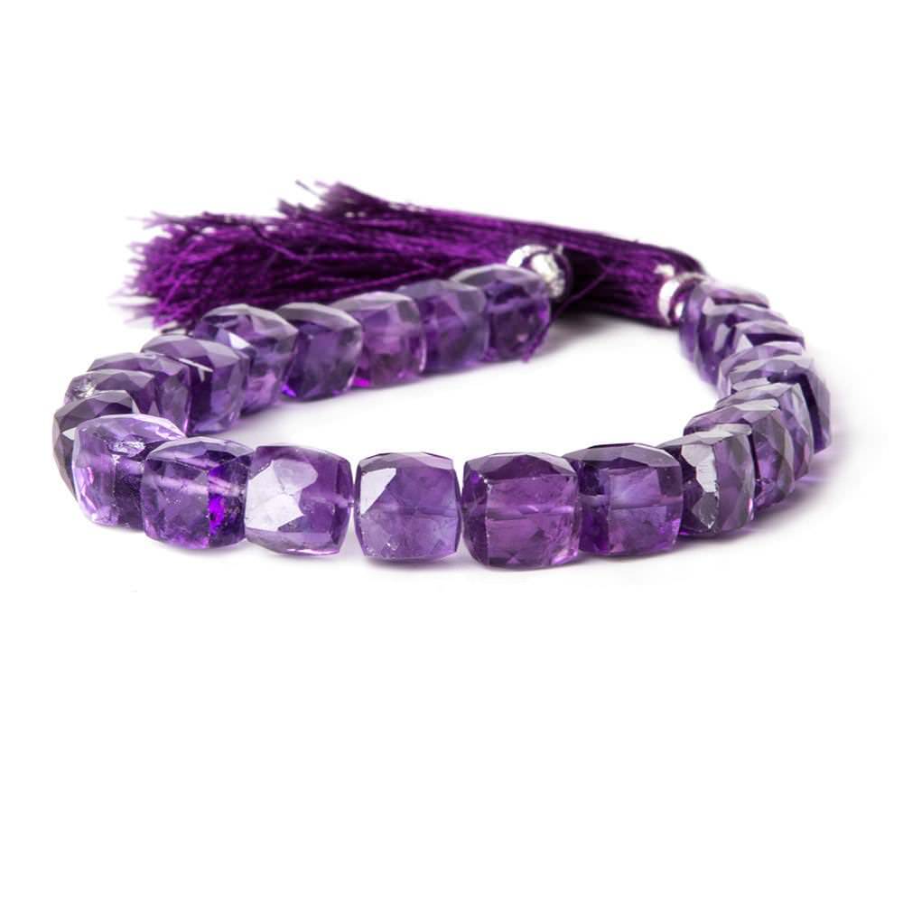 African Amethyst Faceted Cube 8x7-10x9mm - Beadsofcambay.com