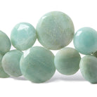 Amazonite Beads Top Drill Faceted Coin - Beadsofcambay.com