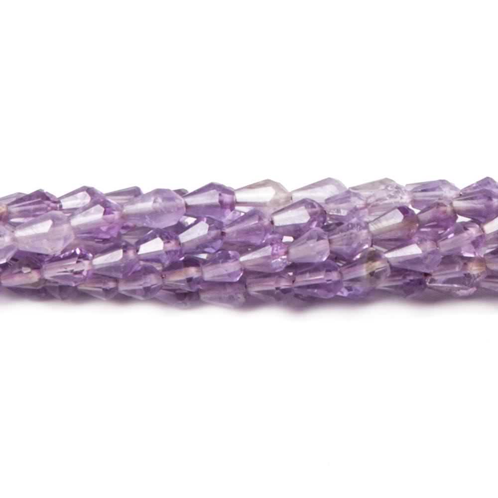 Amethyst & Crystal Quartz Beads Straight Drilled Faceted Tear Drop - Beadsofcambay.com
