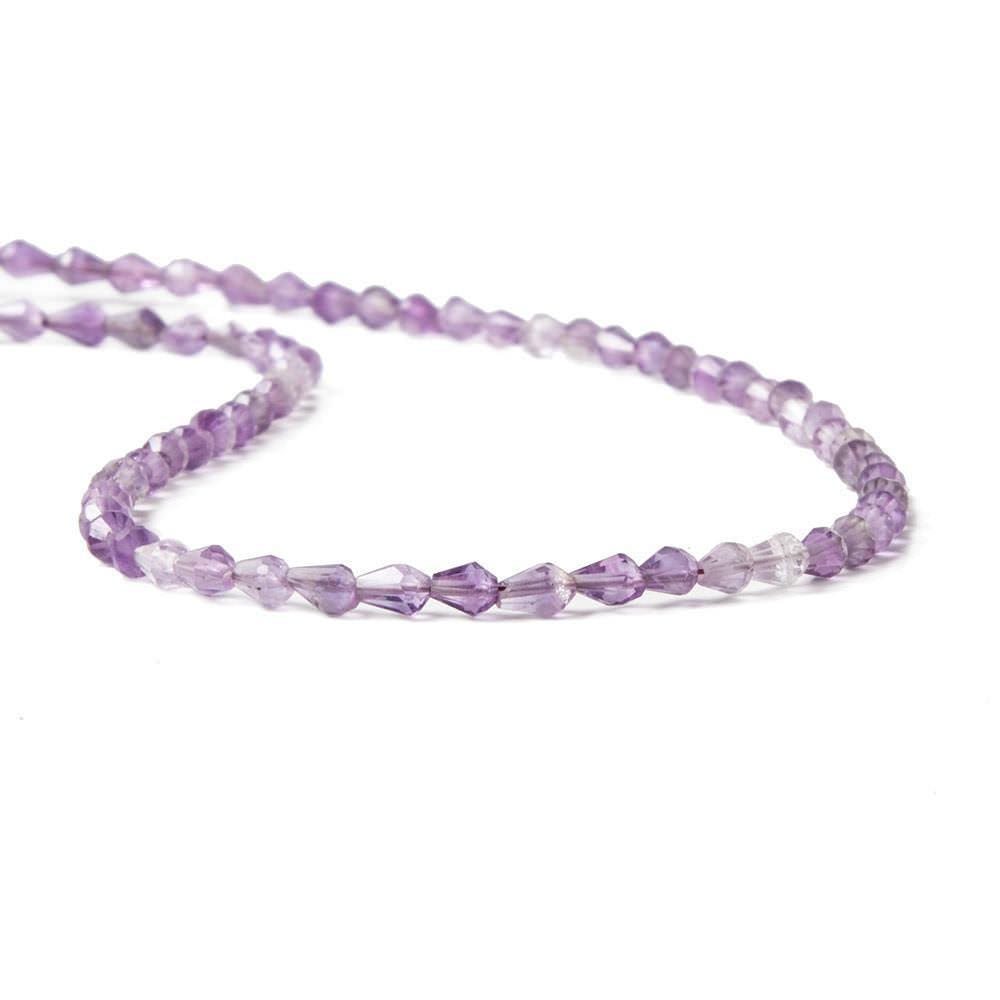 Amethyst & Crystal Quartz Beads Straight Drilled Faceted Tear Drop - Beadsofcambay.com