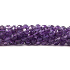 Amethyst Faceted Round 3.5-4mm 14 inch 97 beads - Beadsofcambay.com
