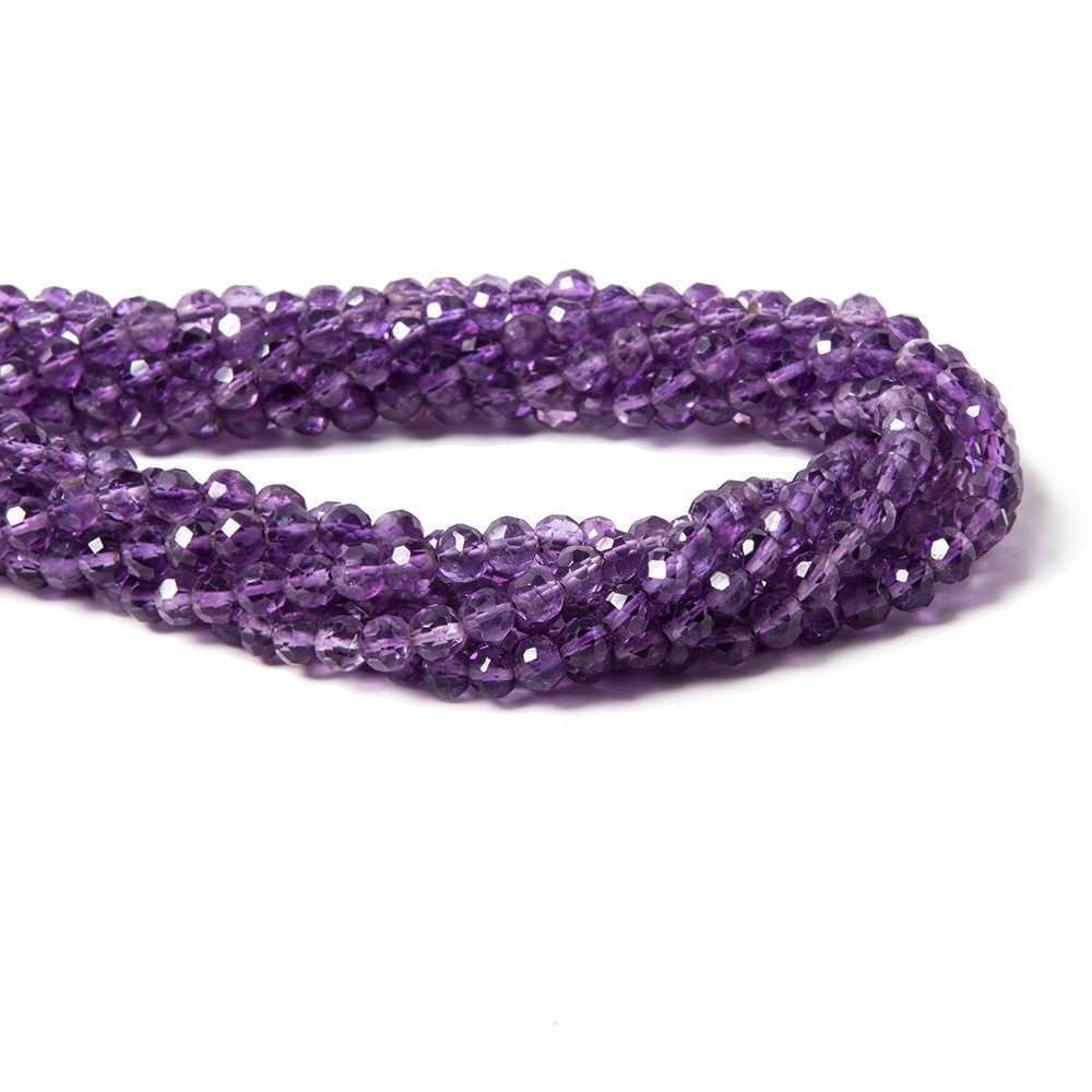 Amethyst Faceted Round 3.5-4mm 14 inch 97 beads - Beadsofcambay.com