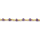 Amethyst Gold plated Wire Wrapped Chain - Beadsofcambay.com