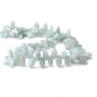Aquamarine top drilled plain marquise beads 16 inch 86 pieces A - Beadsofcambay.com