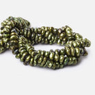 Asparagus Green Center Drill Keshi Freshwater Pearl - Beadsofcambay.com