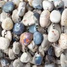 Australian Boulder Opal plain nugget Black Gold .925 Silver Chain by the foot - Beadsofcambay.com