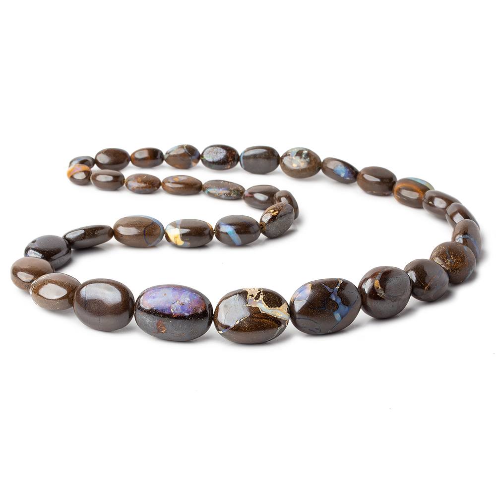 Australian Boulder Opal plain nuggets 18 inch 35 beads 9x6x4-19x14x9mm AA - Beadsofcambay.com