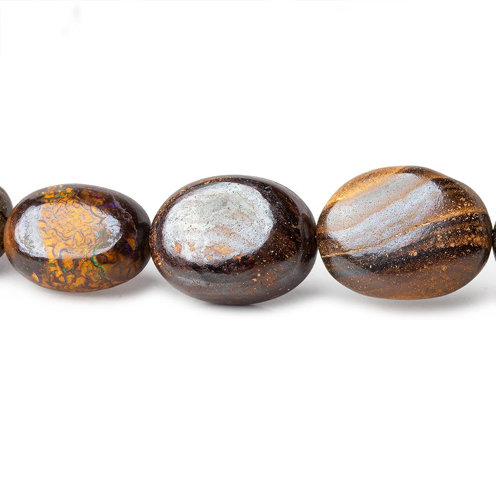 Australian Boulder Opal plain nuggets 18 inch 35 beads 9x7x5-17x14x7mm A - Beadsofcambay.com