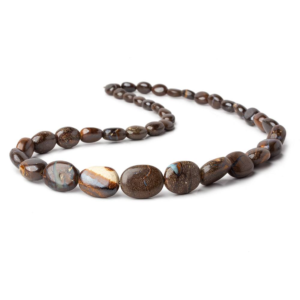 Australian Boulder Opal plain nuggets 18 inch 40 beads 8x6x4-17x13x7mm A - Beadsofcambay.com