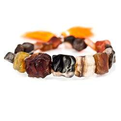 Autumn Agate Beads Tumbled Hammer Faceted Square - Beadsofcambay.com